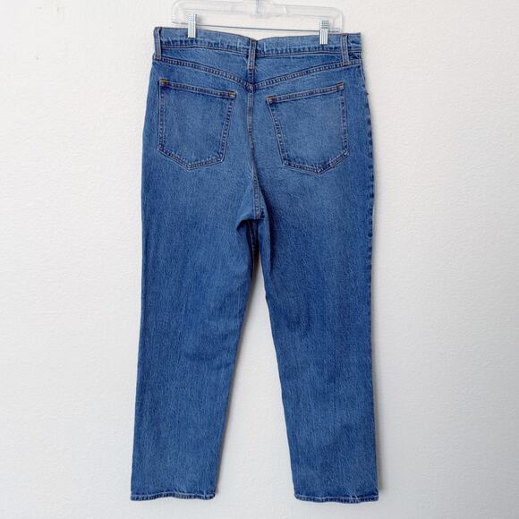 [Abercrombie & Fitch] High Rise The 90s Straight Medium Tonal Jeans NWT Sz 32 14 - Picture 3 of 11